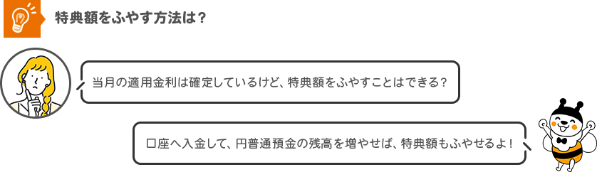 特典額をふやす方法は？