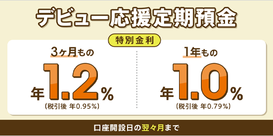 デビュー応援定期預金