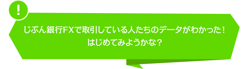 じぶん銀行FXで取引している人たちのデータがわかった！はじめてみようかな？